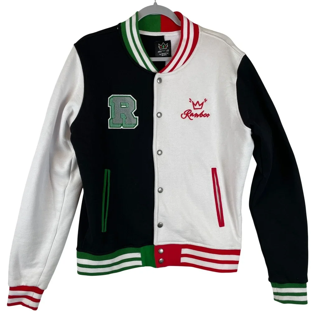 Ranboo The Beloved Varsity Jacket Black White Colorblock 2021 Merch Mens Medium